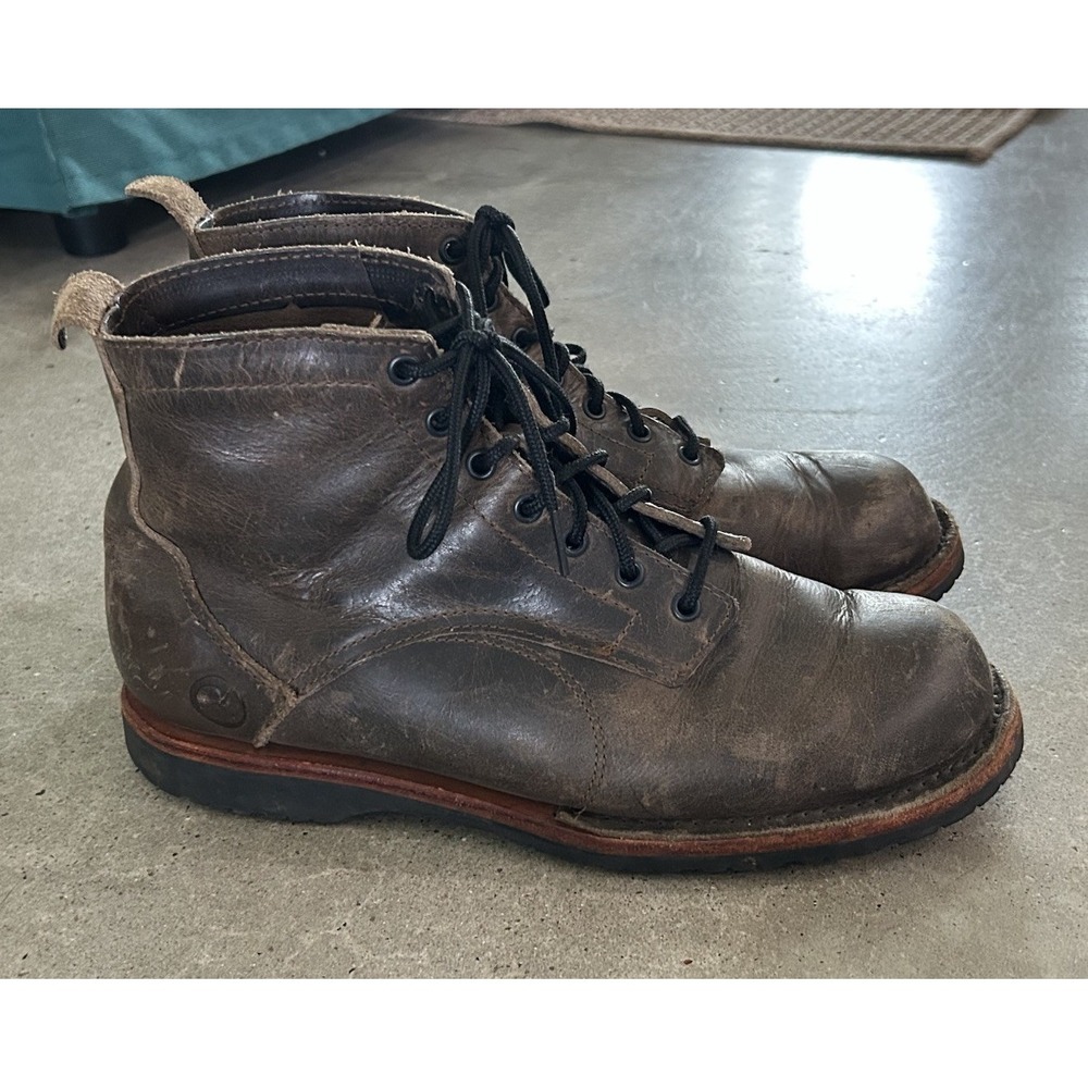 Origin Coronado Boots Mens Size 10.5 Brown Leather Cap Toe Vibram Sole USA